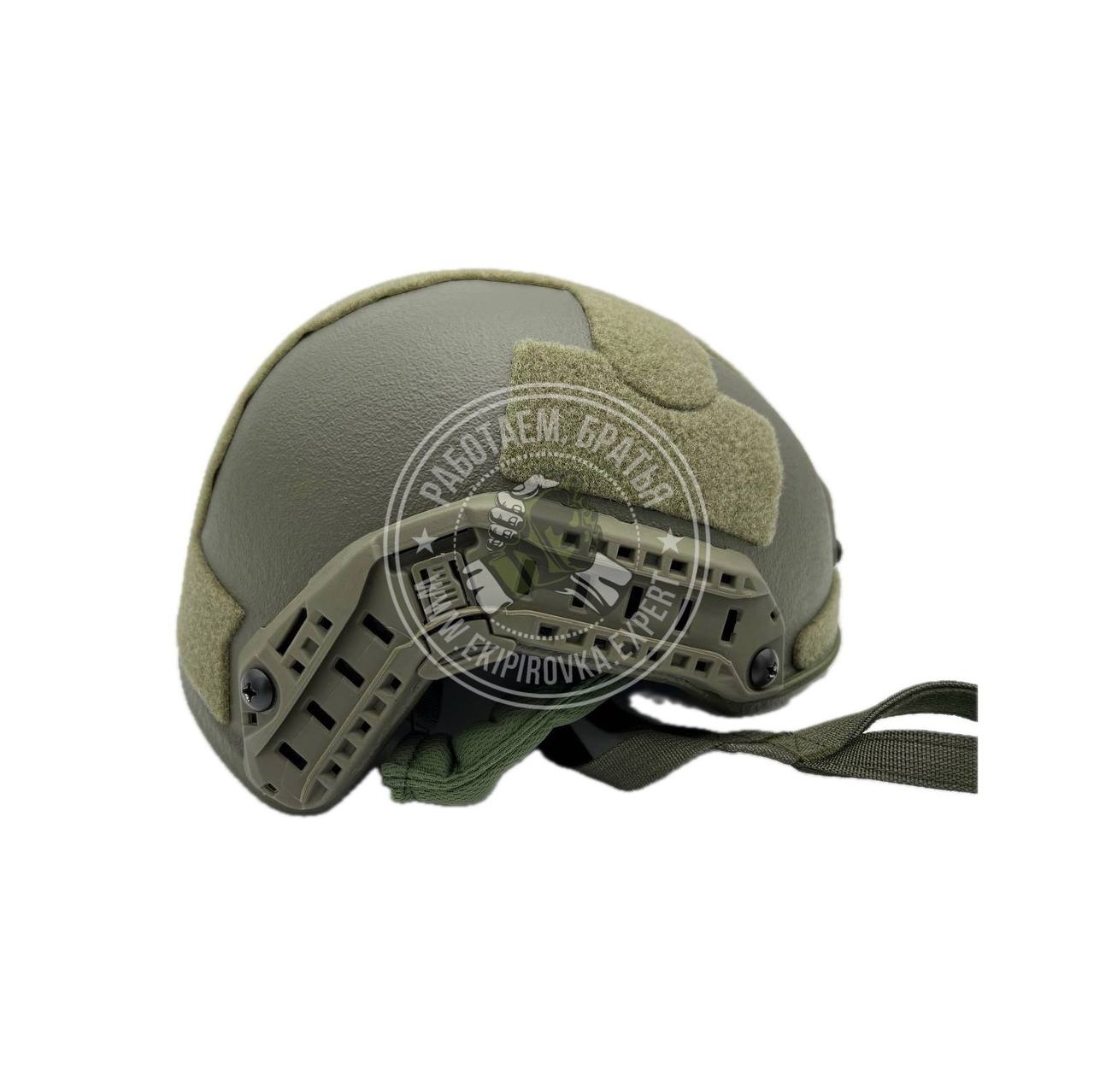 Шлем БР2 арамидный без ушей баллистический с системой TEAM WENDY цвет олива 