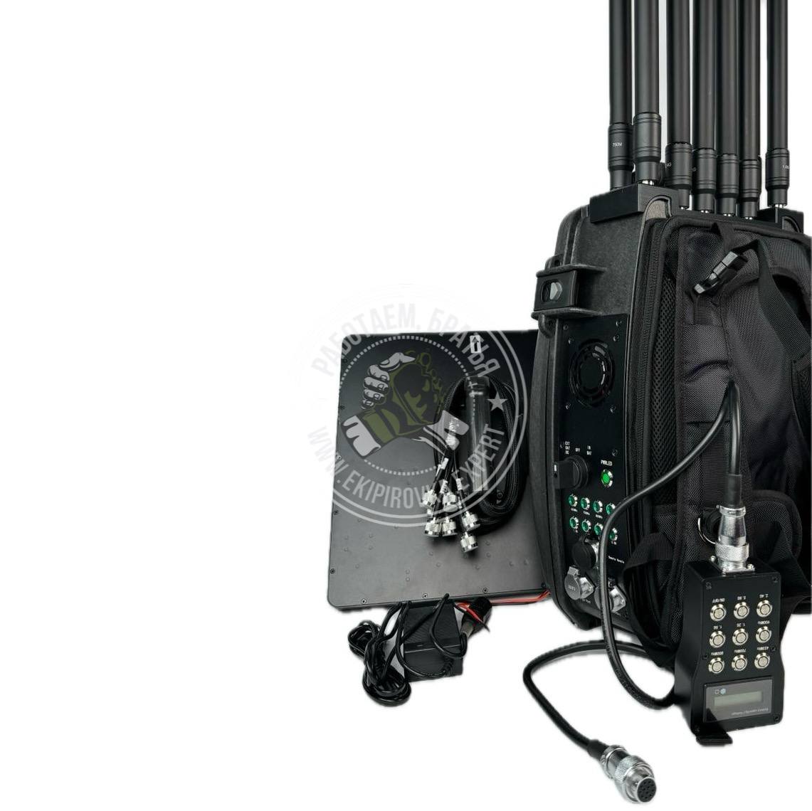 Подавитель дронов Гарпия Mobile 400W + направленная антенна (площадка) Блокиратор FPV-Дронов РЭБ рюкзак 
