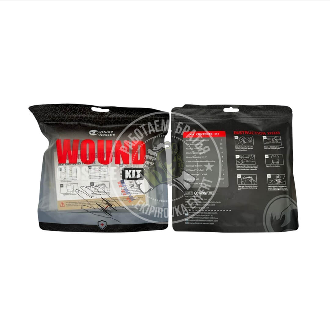 Набор для ухода за ранами Rhino Rescue Wound Closure Kit рино рескью