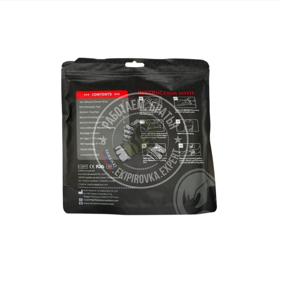 Набор для ухода за ранами Rhino Rescue Wound Closure Kit рино рескью