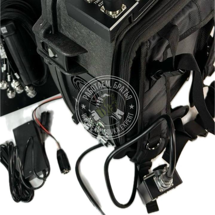 Подавитель дронов Гарпия Mobile 400W + направленная антенна (площадка) Блокиратор FPV-Дронов РЭБ рюкзак 